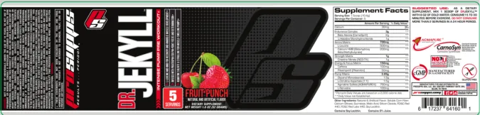 Label for Dr. Jekyll Fruit Punch
