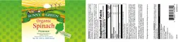 Label for Organic Spinach Powder