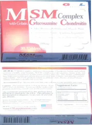 Label for MSM Complex With Gelatin, Glucosamine + Chondroitin