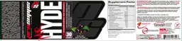 Label for Mr Hyde Intense Pre Workout Berry Blast