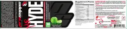 Label for Mr Hyde Intense Energy Pre Workout Green Apple