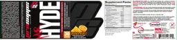 Label for Mr Hyde Intense Energy Pre Workout Orange Burst
