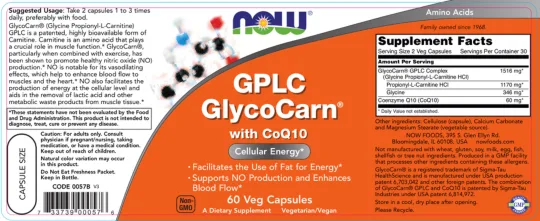 Label for GPLC GlycoCarn With CoQ10
