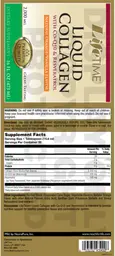 Label for Liquid Collagen with Co-Q10 and Resveratrol Natural Orange/Vanilla Flavor 2,000 mg