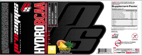 Label for HydroBCAA Pineapple