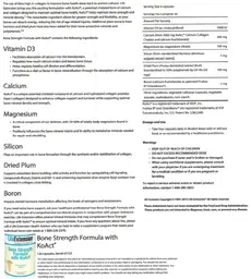 Label for Bone Strength Formula With KoAct