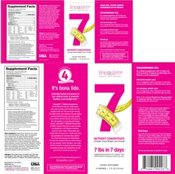 Label for Lineaslim 7 Nutrient Concentrate