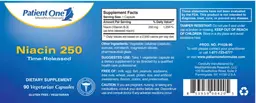 Label for Niacin 250