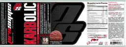 Label for Karbolic Super-Premium Muscle Fuel Chocolate