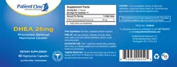 Label for DHEA 25 mg