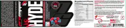 Label for Mr Hyde Intense Energy Pre Workout Blue Razz