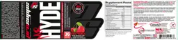 Label for Mr Hyde Intense Energy Pre Workout Fruit Punch