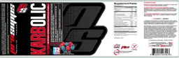 Label for Karbolic Super-Premium Muscle Fuel Blue Razz