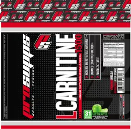 Label for LCarnitine 1500 Green Apple