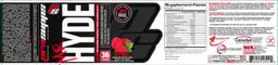 Label for Mr Hyde Intense Energy Pre Workout Red Razz