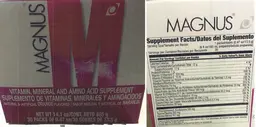 Label for Vitamin, Mineral and Amino Acid Supplement