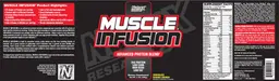 Label for Muscle Infusion Chocolate Banana Crunch