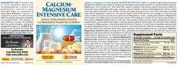 Label for Calcium-Magnesium Intensive Care