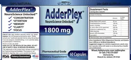 Label for AdderPlex 1800 mg