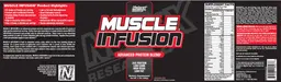 Label for Muscle Infusion Chocolate