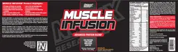 Label for Muscle Infusion Chocolate Peanut Butter Crunch