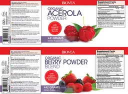 Label for Organic Acerola Powder