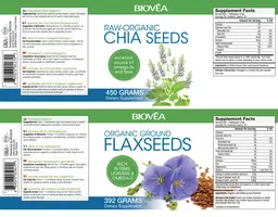 Label for Organic Ground Flaxseeds