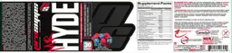 Label for Mr Hyde Intense Energy Pre Workout Blue Razz