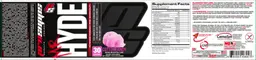 Label for Mr Hyde Intense Energy Pre Workout Cotton Candy