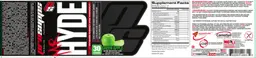 Label for Mr Hyde Intense Energy Pre Workout Green Apple