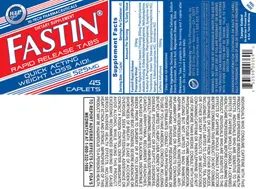 Label for Fastin Rapid Release