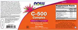 Label for C-500 Complex With Bioflavonoids, Acerola & Rose Hips