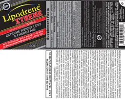 Label for Lipodrene Xtreme 645 mg