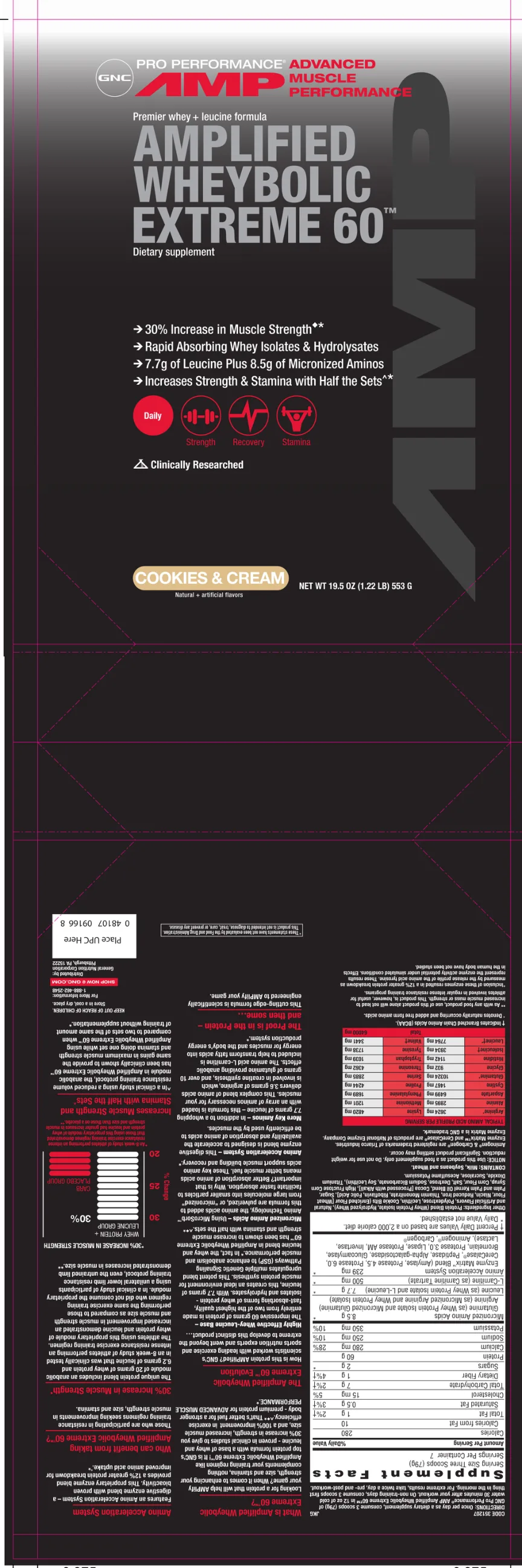 Label for Amplified Wheybolic Extreme 60 Cookies & Cream