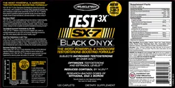 Label for Test 3X Sx-7 Black Onyx