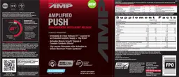 Label for Amplified Push Blue Raspberry