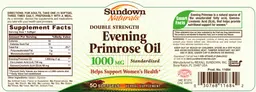 Label for Evening Primrose Oil 1000 mg