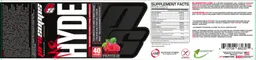 Label for Mr Hyde Intense Energy Pre Workout Fruit Punch