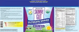 Label for Skinny Gut Ultimate Shake Natural Vanilla Flavor