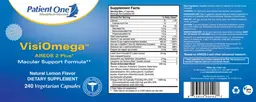 Label for VisiOmega Natural Lemon Flavor
