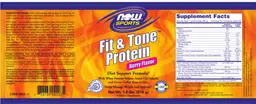 Label for Fit & Tone Protein Berry Flavor