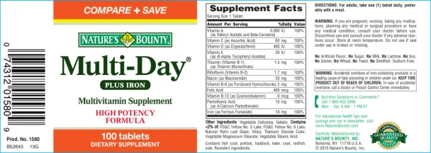 Label for Multi-Day Plus Iron