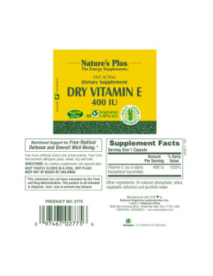 Dry Vitamin E 400 IU