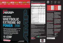Label for Amplified Wheybolic Extreme 60 Power Strawberry