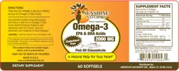 Label for Omega-3 2000 mg