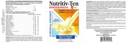 Label for Nutritiv-Ten Powder Vanilla