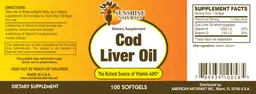 Label for Cod Liver Oil