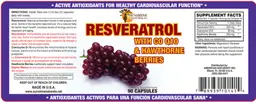 Label for Resveratrol with Co Q10 & Hawthorne Berries