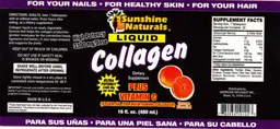 Label for Liquid Collagen Orange Flavored