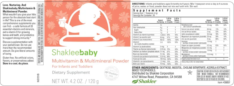 Label for Shakleebaby